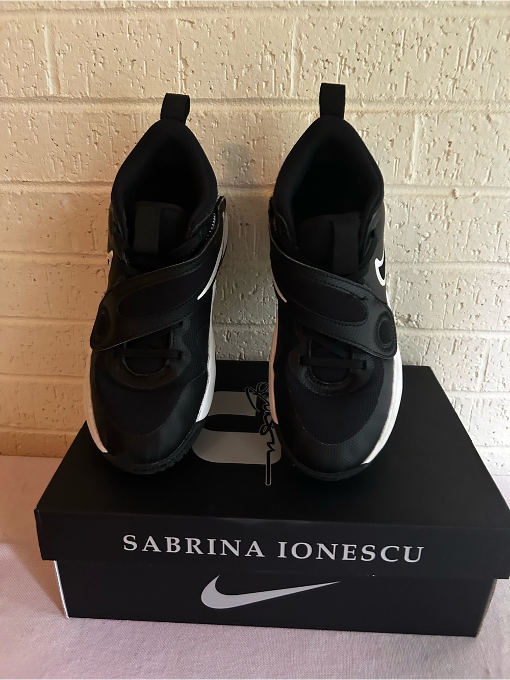 Nike Sabrina 2 Black & White Basketball Sneakers with Strap
